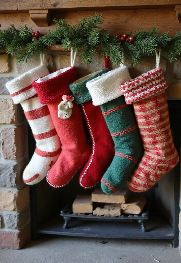 29 Cheap DIY Christmas Decorations That Look Luxe 18 29 Cheap DIY Christmas Decorations That Look Luxe - 18. Simple DIY Stockings
