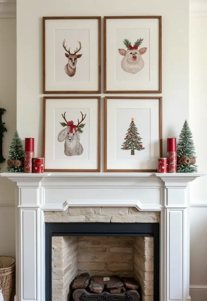 29 Cheap DIY Christmas Decorations That Look Luxe 21 29 Cheap DIY Christmas Decorations That Look Luxe - 21. DIY Holiday Framed Art