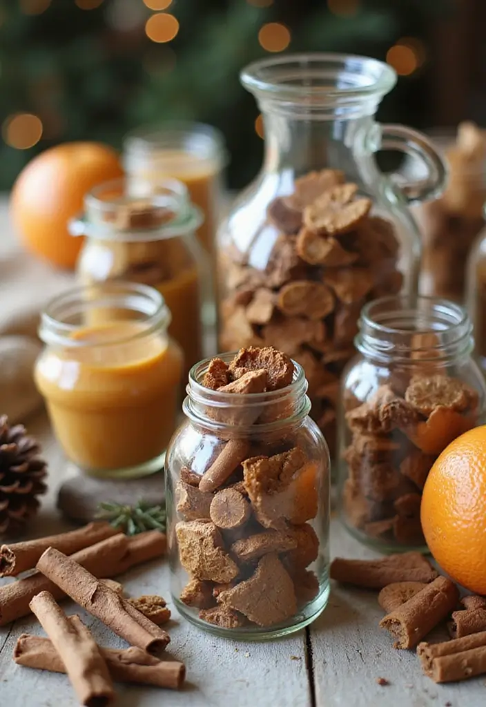 29 Cheap DIY Christmas Decorations That Look Luxe 22 29 Cheap DIY Christmas Decorations That Look Luxe - 22. Holiday Scent Jars