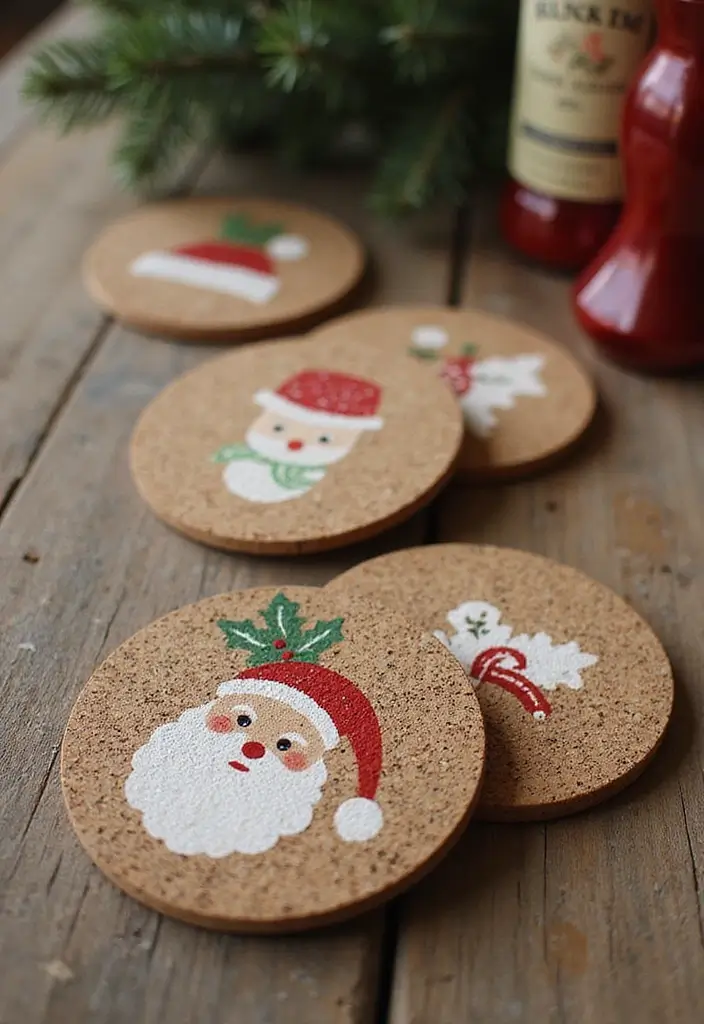 29 Cheap DIY Christmas Decorations That Look Luxe 24 29 Cheap DIY Christmas Decorations That Look Luxe - 24. Holiday-Themed Coasters