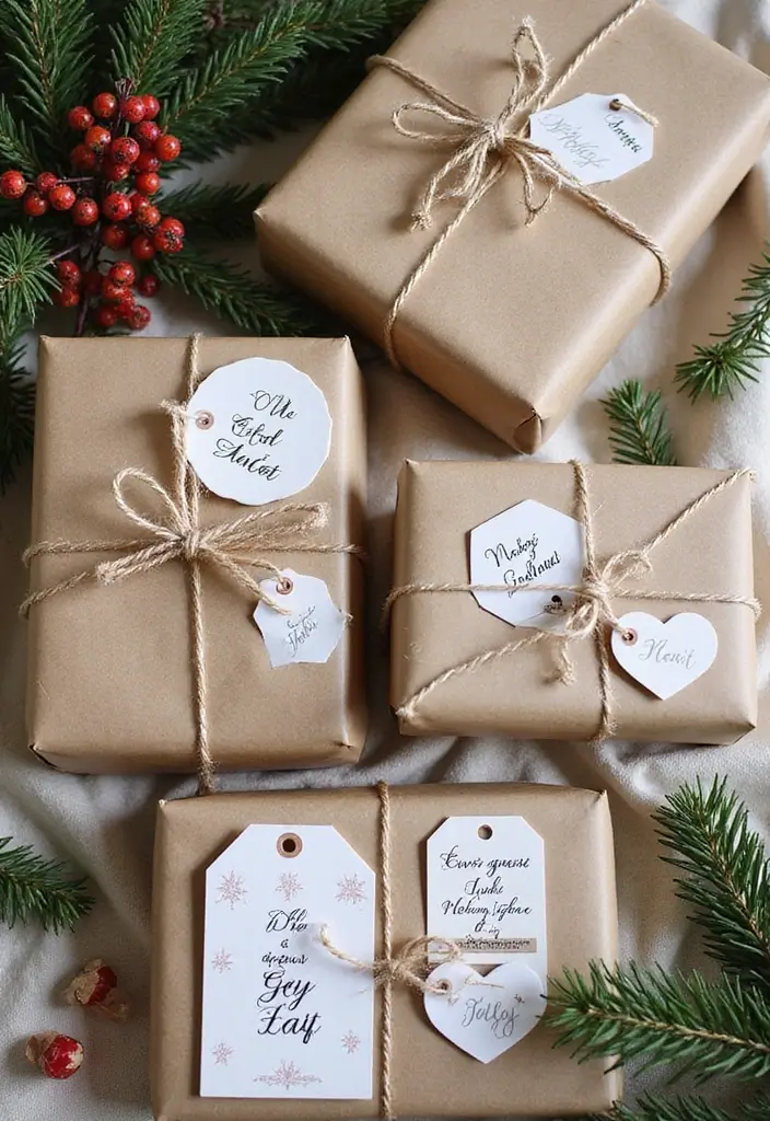 29 Cheap DIY Christmas Decorations That Look Luxe 27 29 Cheap DIY Christmas Decorations That Look Luxe - 27. Creative Holiday Gift Tags