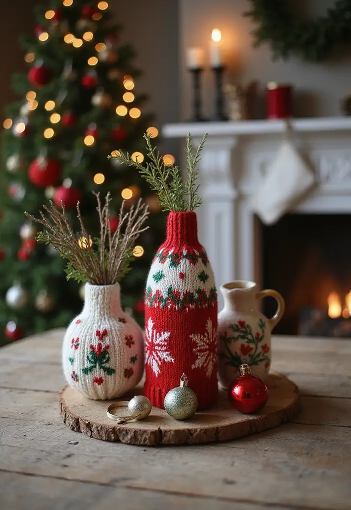 29 Cheap DIY Christmas Decorations That Look Luxe 28 29 Cheap DIY Christmas Decorations That Look Luxe - 28. Recycled Sweater Christmas Decor