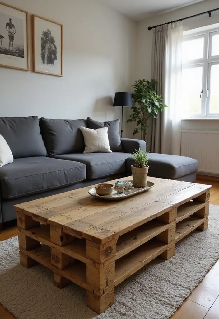29 Creative Home Decor Ideas DIY for Every Room - 1. Upcycled Pallet Coffee Table
