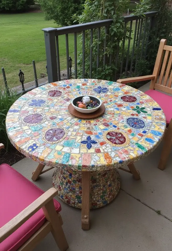 29 Creative Home Decor Ideas DIY for Every Room - 22. DIY Mosaic Table