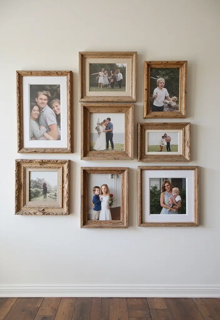 29 Creative Home Decor Ideas DIY for Every Room - 26. Reclaimed Wood Picture Frames