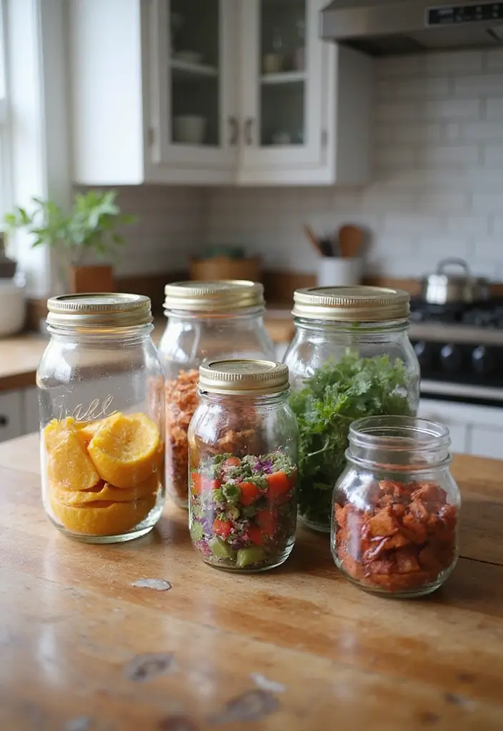 29 Creative Home Decor Ideas DIY for Every Room - 4. Recycled Glass Jar Storage