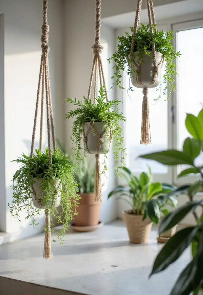 29 Creative Home Decor Ideas DIY for Every Room - 7. Macramé Plant Hangers