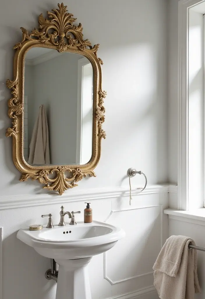 29 DIY Bathroom Ideas That Feel Spa-Like 13 29 DIY Bathroom Ideas That Feel Spa-Like - 13. Decorative Mirrors