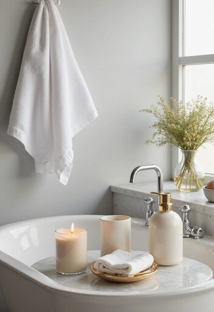 29 DIY Bathroom Ideas That Feel Spa-Like 14 29 DIY Bathroom Ideas That Feel Spa-Like - 14. Elegant Bath Accessories