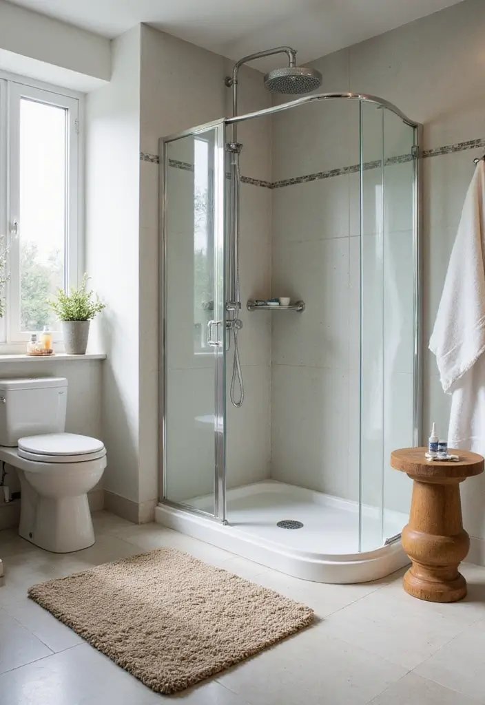 29 DIY Bathroom Ideas That Feel Spa-Like 23 29 DIY Bathroom Ideas That Feel Spa-Like - 23. Stylish Shower Mat