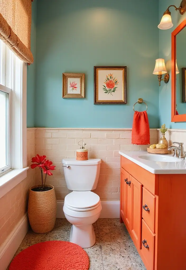 29 DIY Bathroom Ideas That Feel Spa-Like 25 29 DIY Bathroom Ideas That Feel Spa-Like - 25. Bold Accessories