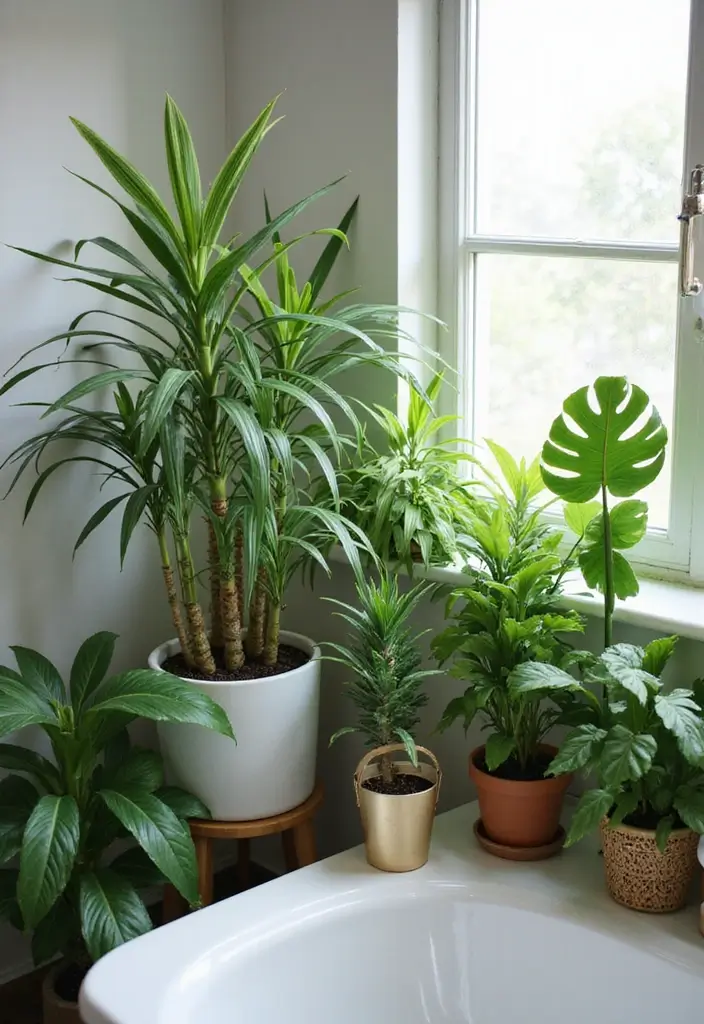 29 DIY Bathroom Ideas That Feel Spa-Like 8 29 DIY Bathroom Ideas That Feel Spa-Like - 8. Indoor Plants