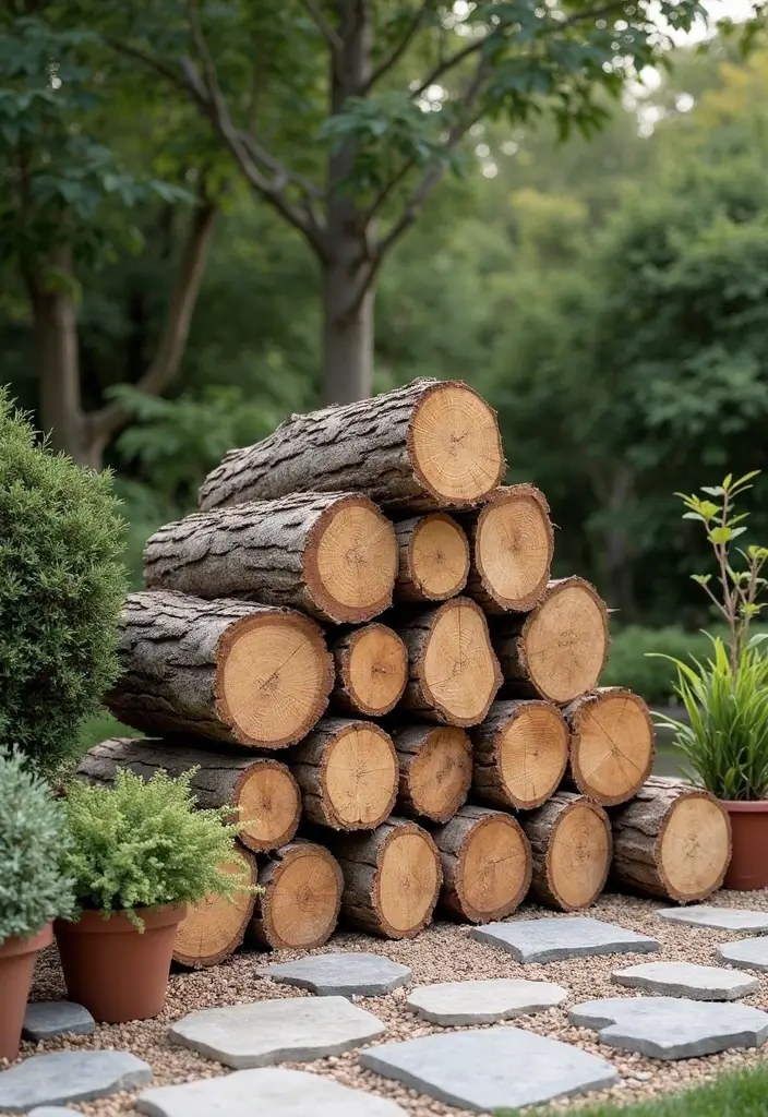 29 DIY Firewood Rack Ideas for Style & Function - 1. Classic Log Stack