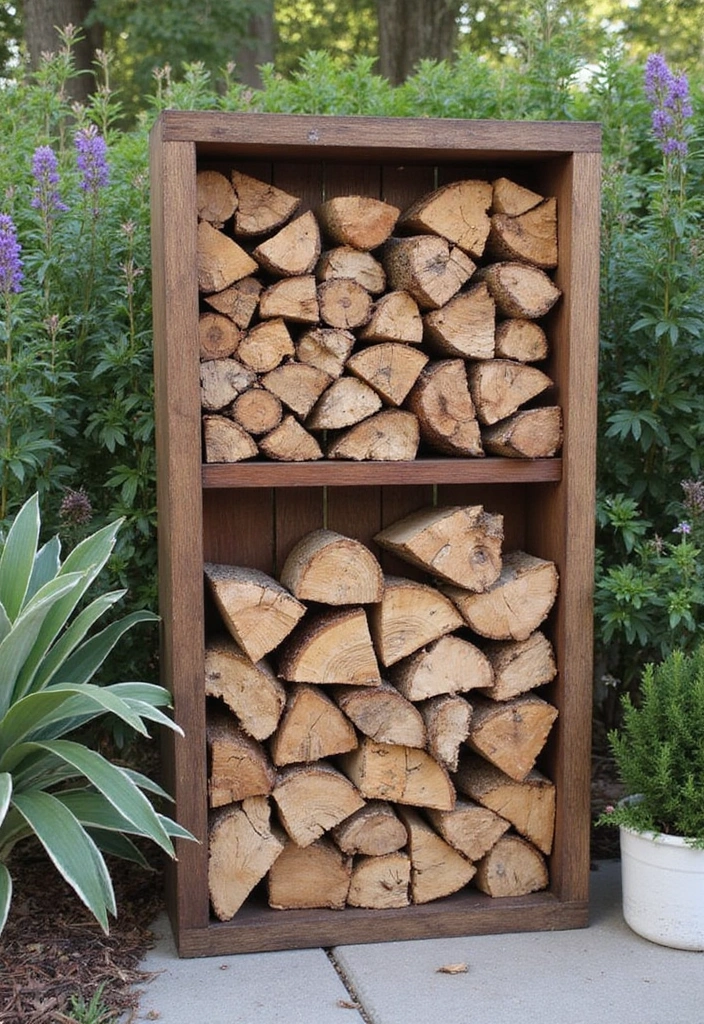 29 DIY Firewood Rack Ideas for Style & Function - 19. Reclaimed Wood Rack
