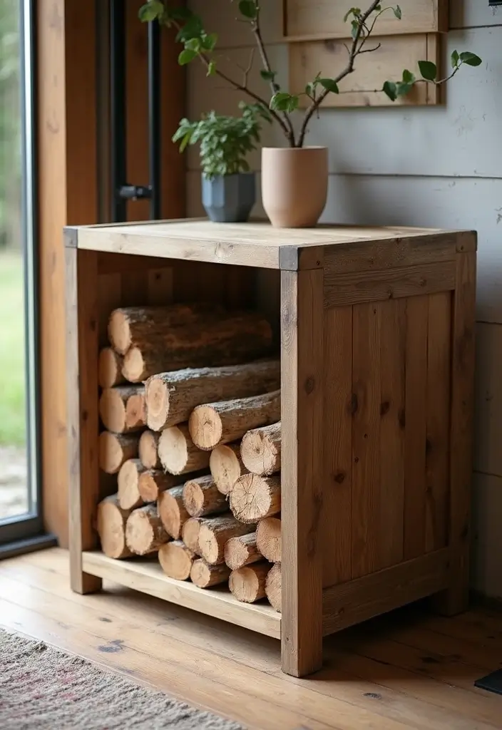 29 DIY Firewood Rack Ideas for Style & Function - 26. Foldable Firewood Holder