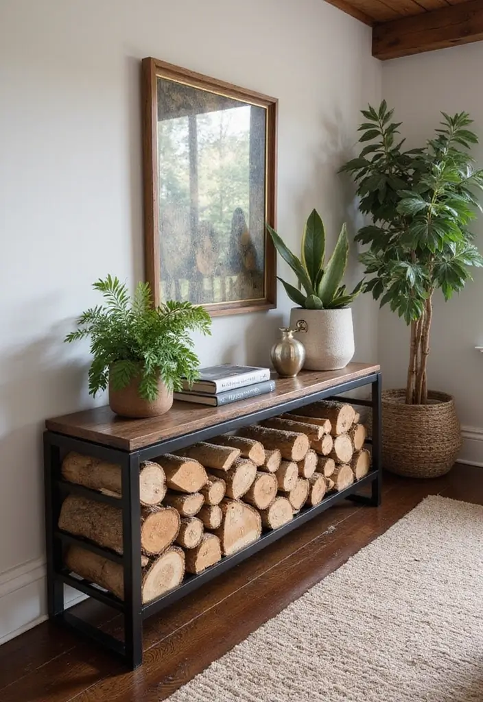 29 DIY Firewood Rack Ideas for Style & Function - 29. Firewood Shelf with Extension