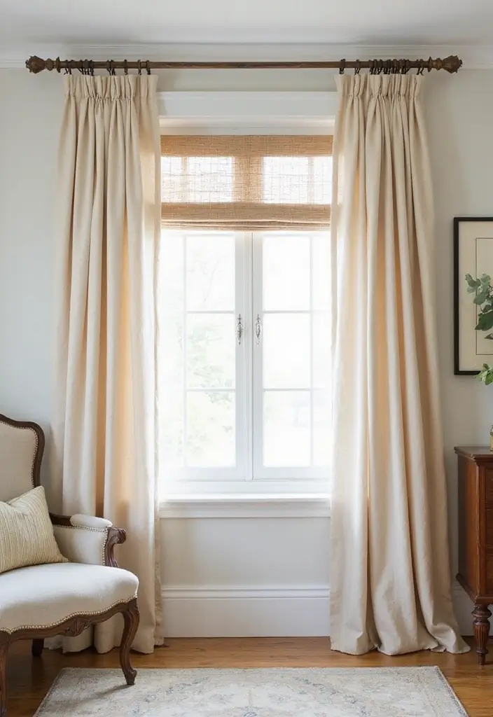 29 DIY Window Treatments That Look High-End - 10. Curtain Rods with Flair