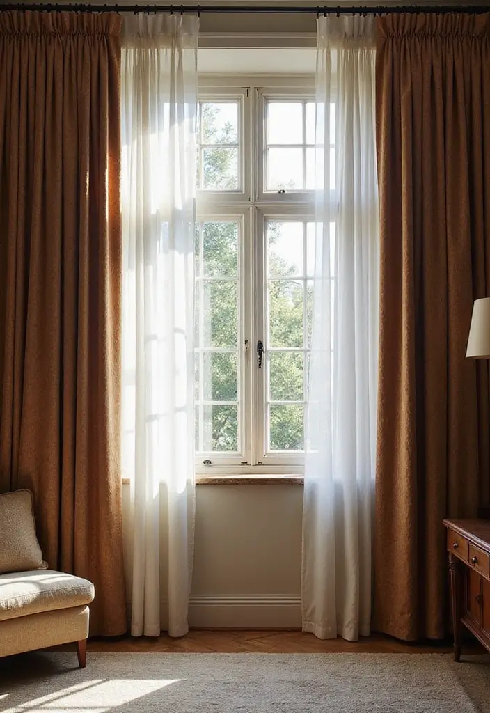 29 DIY Window Treatments That Look High-End - 11. Layered Textured Panels