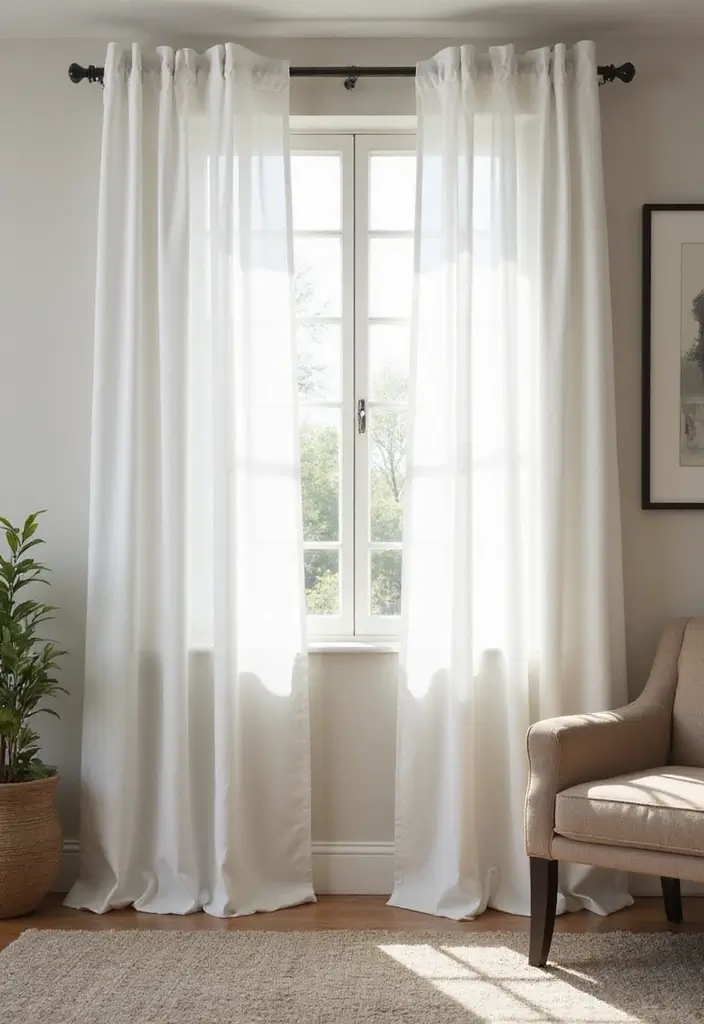 29 DIY Window Treatments That Look High-End - 12. No-Sew Curtain Panel