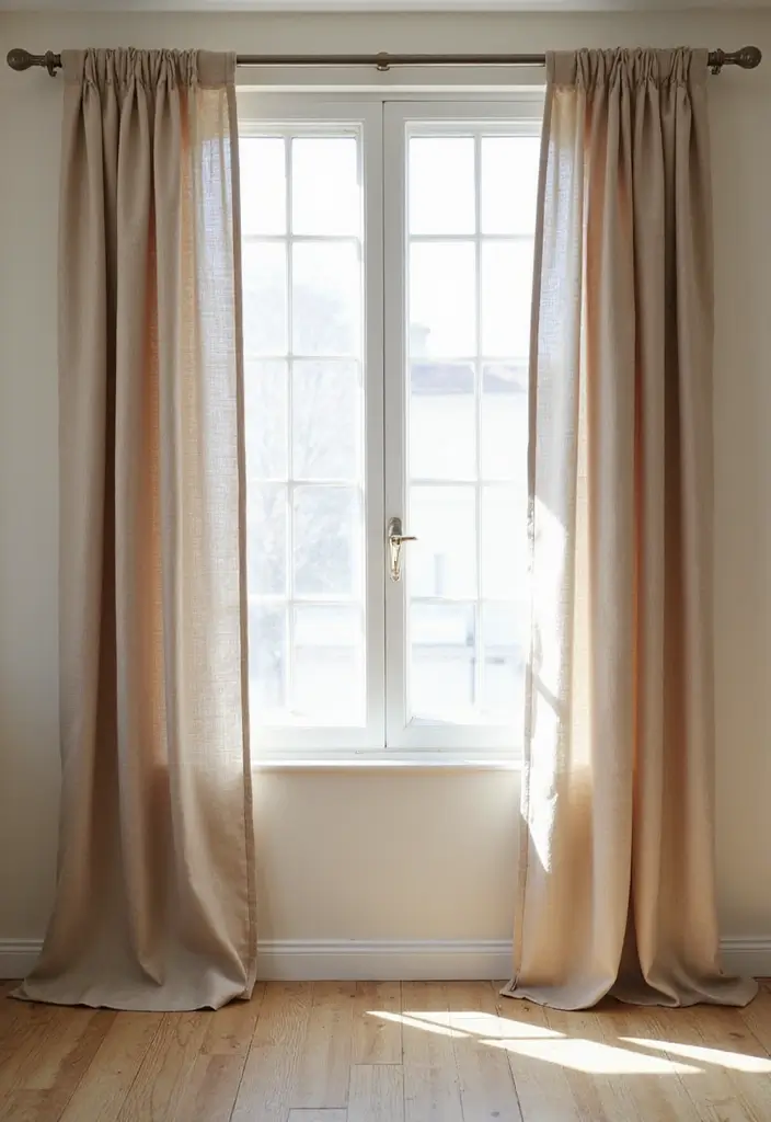 29 DIY Window Treatments That Look High-End - 16. Simple Fabric Panels