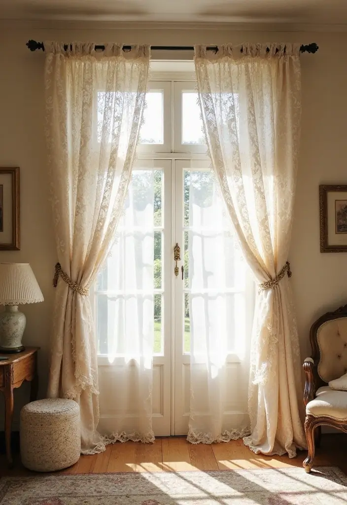 29 DIY Window Treatments That Look High-End - 17. Elegant Lace Curtains