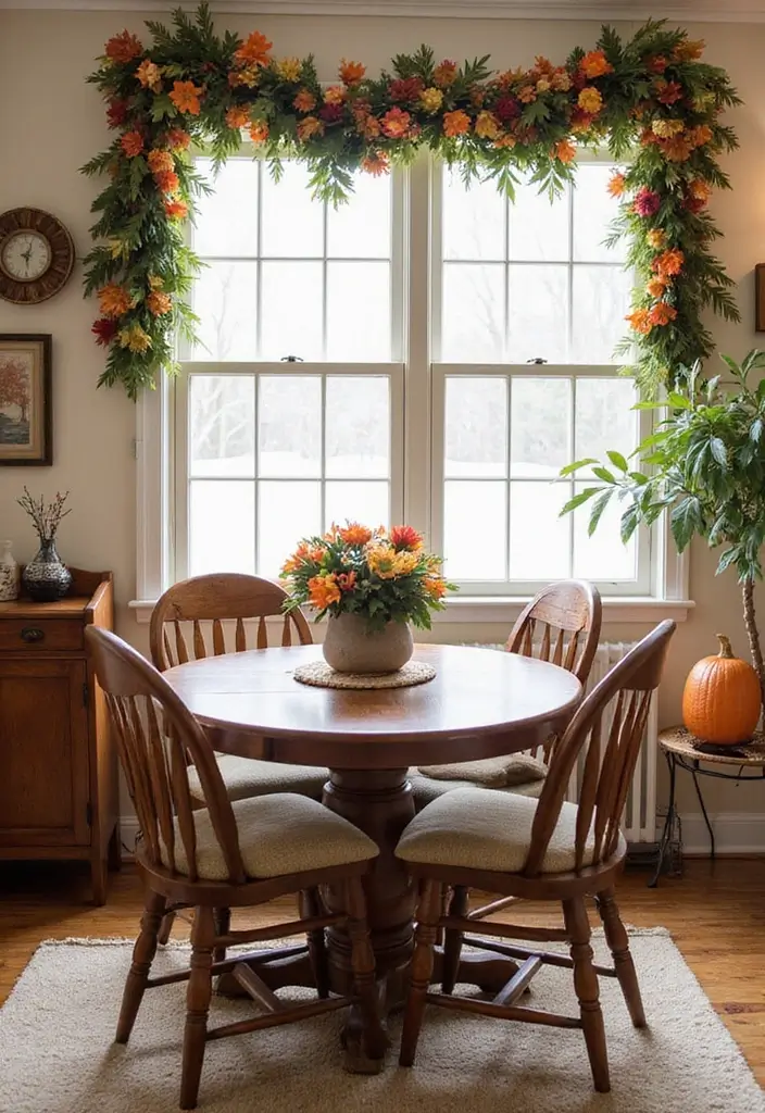 29 DIY Window Treatments That Look High-End - 27. Seasonal Fabric Swag