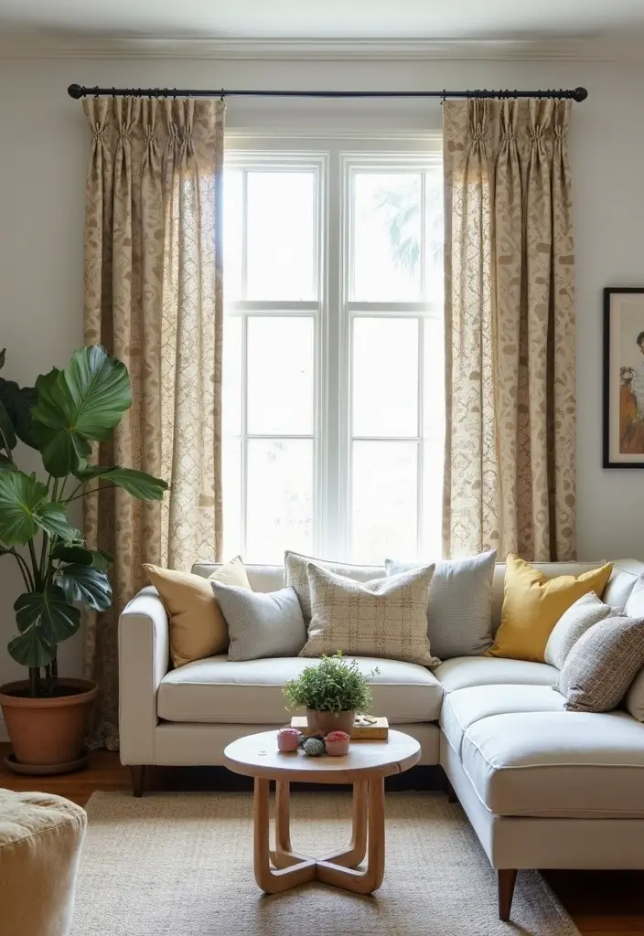 29 DIY Window Treatments That Look High-End - 29. Custom Stenciled Drapes
