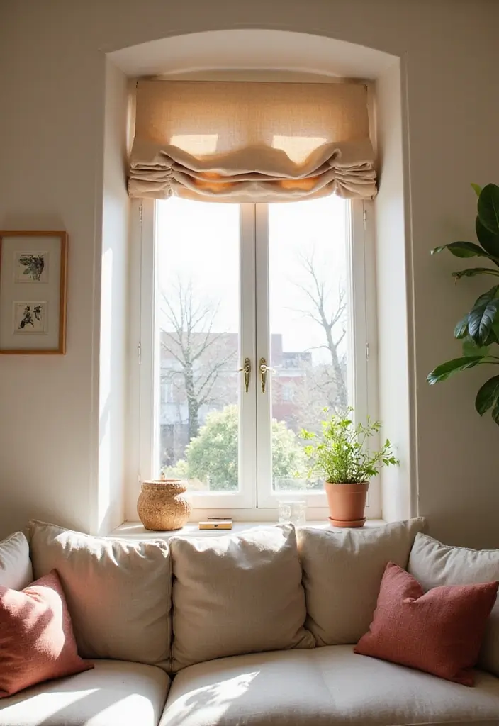 29 DIY Window Treatments That Look High-End - 3. Chic Balloon Shades