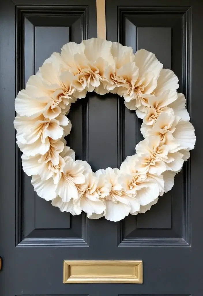 29 DIY Wreaths for Front Door That Guests Will Adore 11 29 DIY Wreaths for Front Door That Guests Will Adore - 11. Coffee Filter Wreath