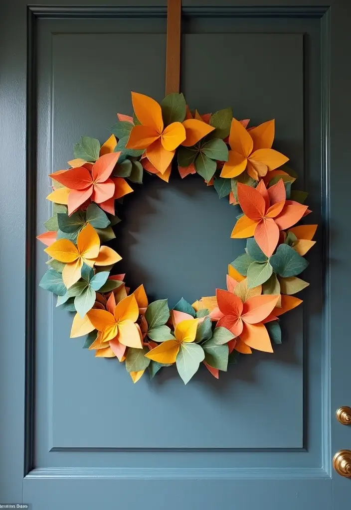 29 DIY Wreaths for Front Door That Guests Will Adore 29 29 DIY Wreaths for Front Door That Guests Will Adore - 29. Geometric Shapes Wreath