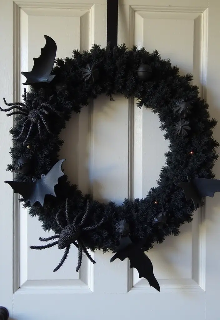 29 DIY Wreaths for Front Door That Guests Will Adore 5 29 DIY Wreaths for Front Door That Guests Will Adore - 5. DIY Halloween Wreath