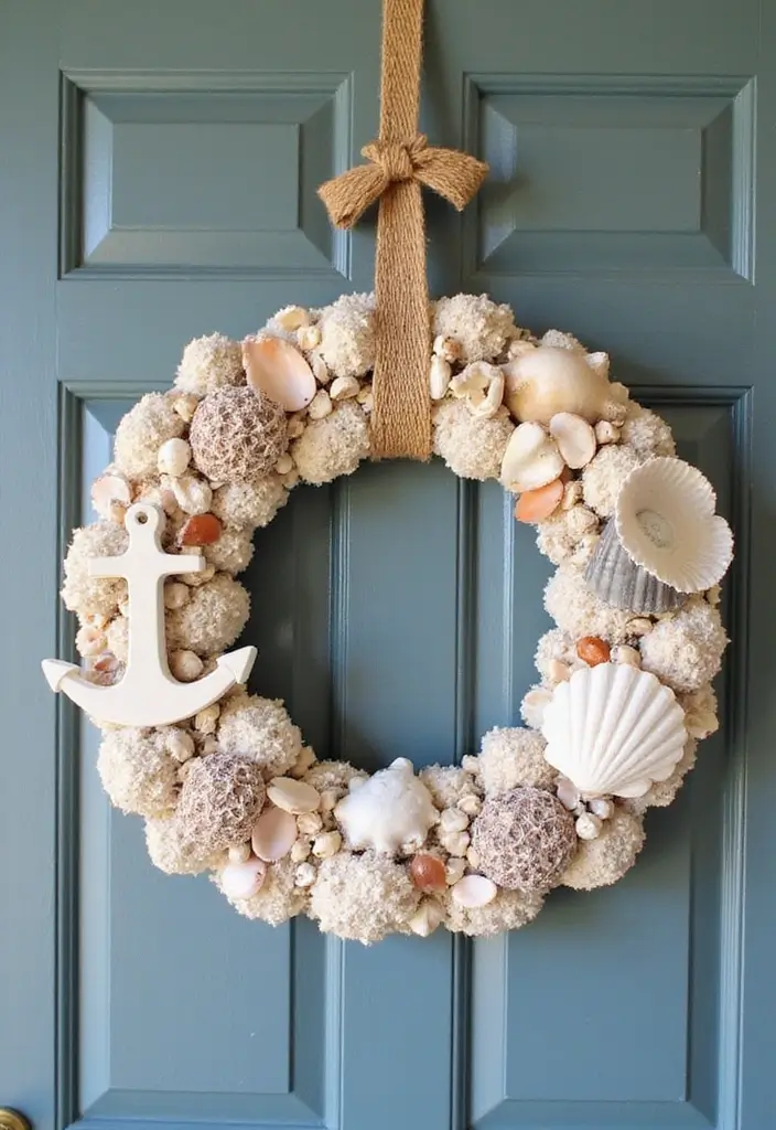 29 DIY Wreaths for Front Door That Guests Will Adore 7 29 DIY Wreaths for Front Door That Guests Will Adore - 7. Nautical-Themed Wreath