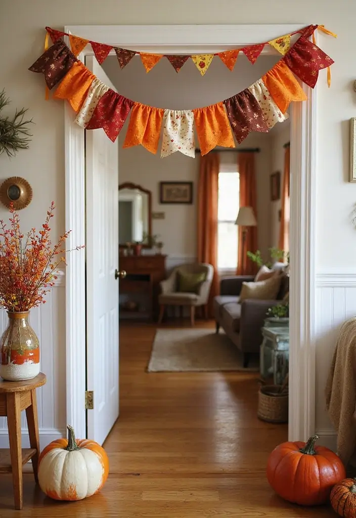29 Fall Home Decor DIY Projects for a Warm Vibe 24 29 Fall Home Decor DIY Projects for a Warm Vibe - 24. Seasonal Fabric Bunting