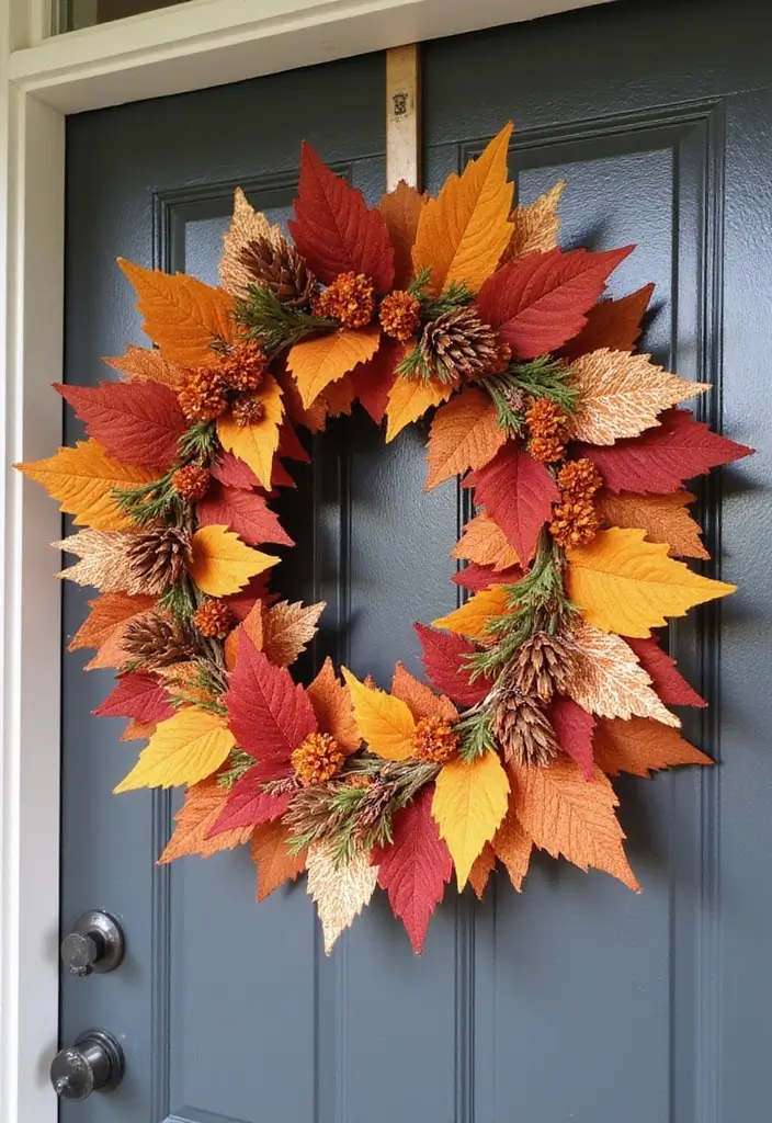 29 Fall Home Decor DIY Projects for a Warm Vibe 6 29 Fall Home Decor DIY Projects for a Warm Vibe - 6. Fabric Scrap Fall Wreath