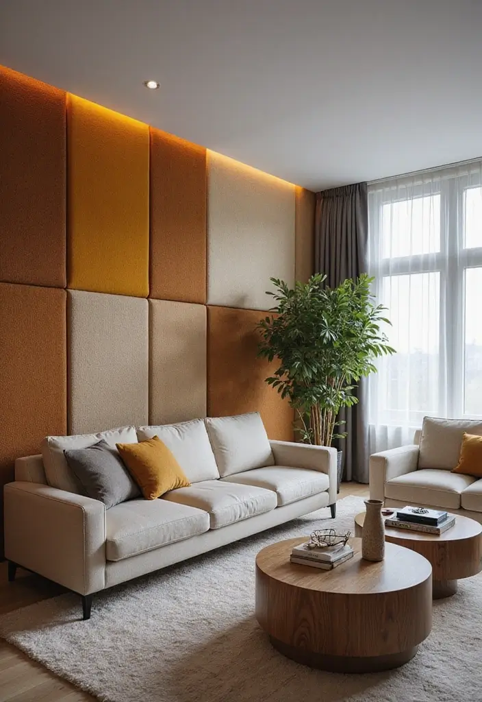 29 Modern DIY Living Room Decor Ideas on a Budget 11 29 Modern DIY Living Room Decor Ideas on a Budget - 11. Fabric Wall Panels
