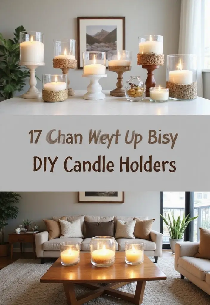 29 Modern DIY Living Room Decor Ideas on a Budget 13 29 Modern DIY Living Room Decor Ideas on a Budget - 13. DIY Candle Holders