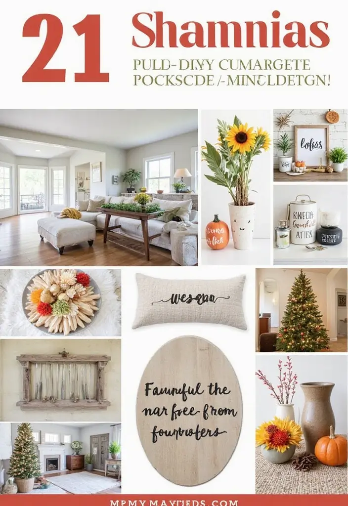 29 Modern DIY Living Room Decor Ideas on a Budget 29 29 Modern DIY Living Room Decor Ideas on a Budget - 29. DIY Seasonal Decor