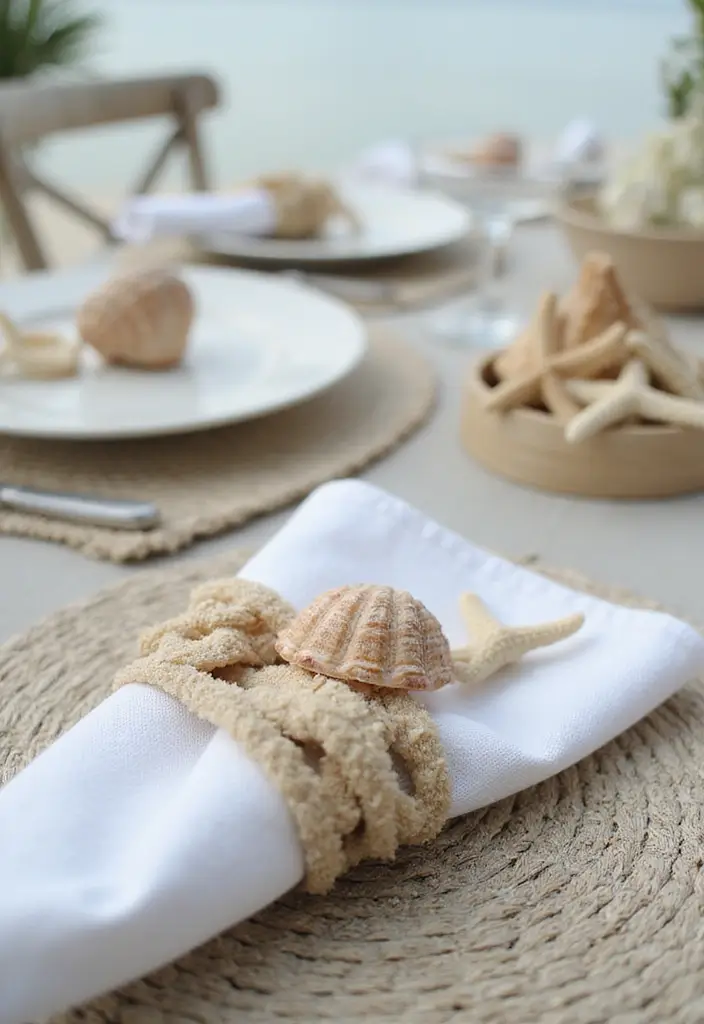 29 Napkin Holder DIY Ideas for Every Occasion 6 29 Napkin Holder DIY Ideas for Every Occasion - 6. Seashell Napkin Holders