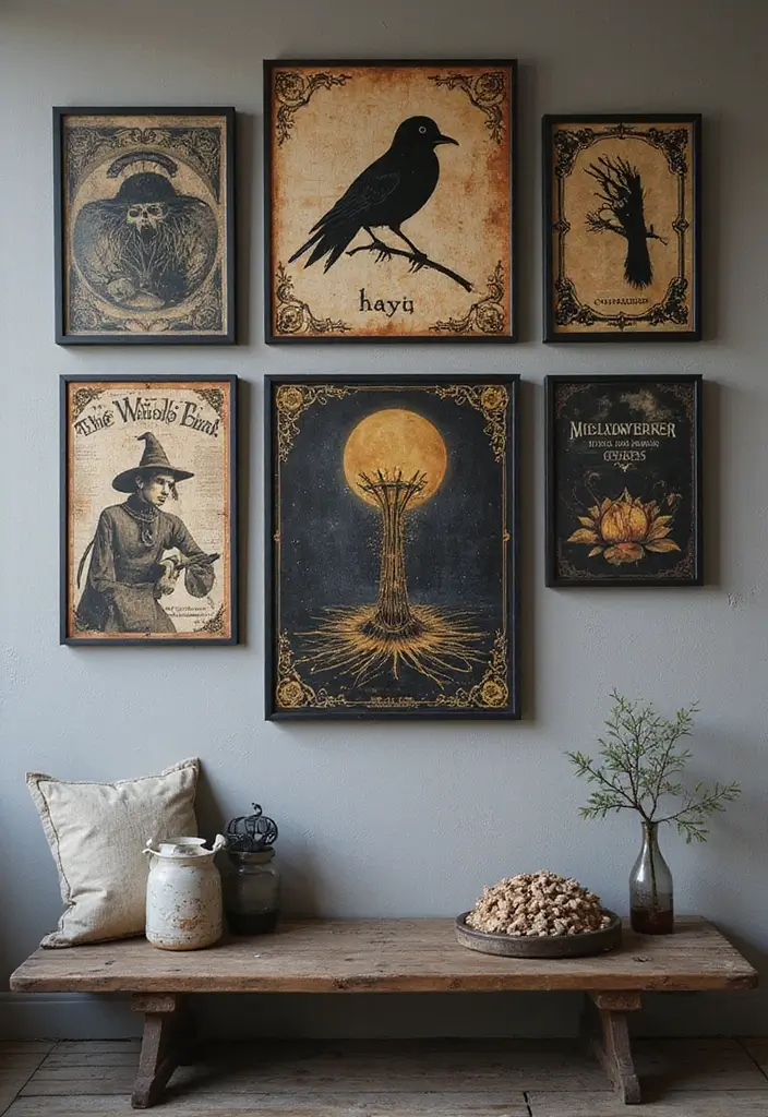29 Unique DIY Gothic Decor Projects That Set the Mood - 23. Spellbound Wall Art