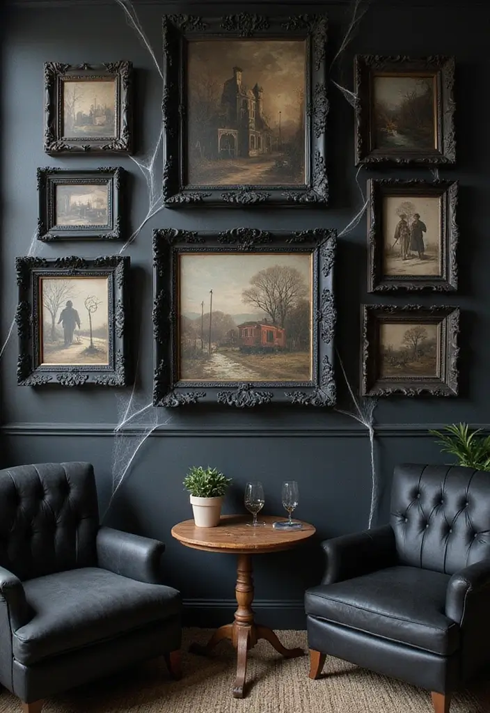 29 Unique DIY Gothic Decor Projects That Set the Mood - 4. Vintage Picture Frames