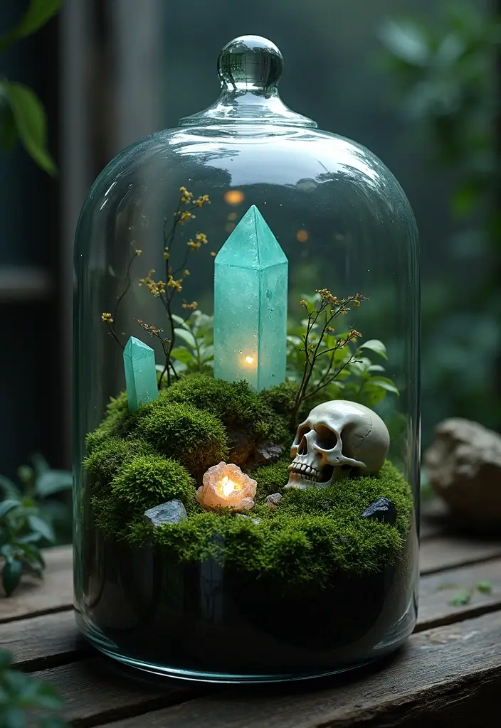 29 Unique DIY Gothic Decor Projects That Set the Mood - 8. Witchy Terrariums