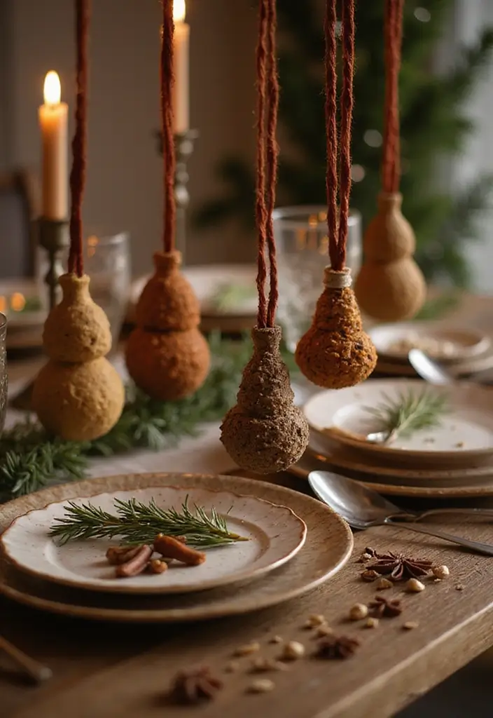 30+ DIY Christmas Table Decorations Guests Will Love - 16. Holiday Spice Ornaments
