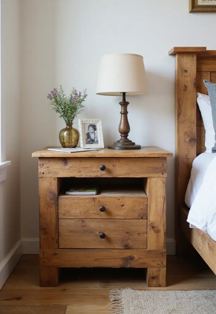 30+ DIY Nightstand Projects You’ll Want in Your Bedroom 11 30+ DIY Nightstand Projects You’ll Want in Your Bedroom - 11. Nightstand Made from Pallets