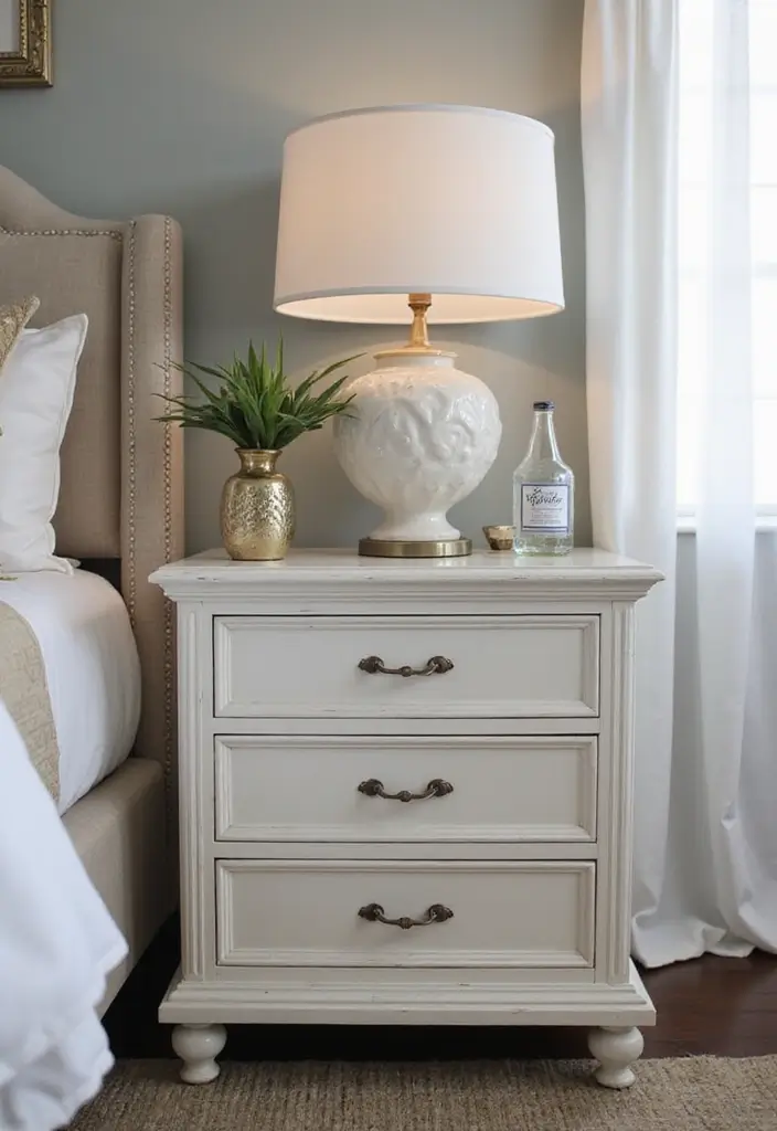 30+ DIY Nightstand Projects You’ll Want in Your Bedroom 20 30+ DIY Nightstand Projects You’ll Want in Your Bedroom - 20. Nightstand with a Drawer Pull Makeover