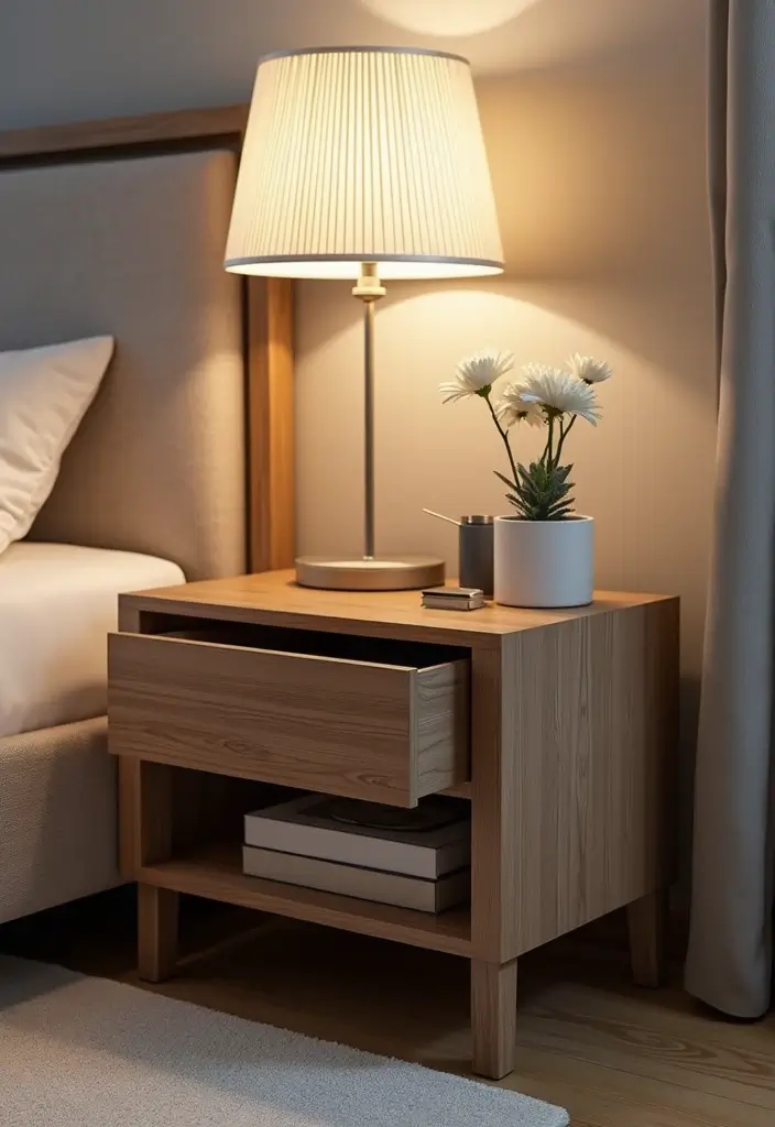 30+ DIY Nightstand Projects You’ll Want in Your Bedroom 22 30+ DIY Nightstand Projects You’ll Want in Your Bedroom - 22. Nightstand with a Hidden Compartment