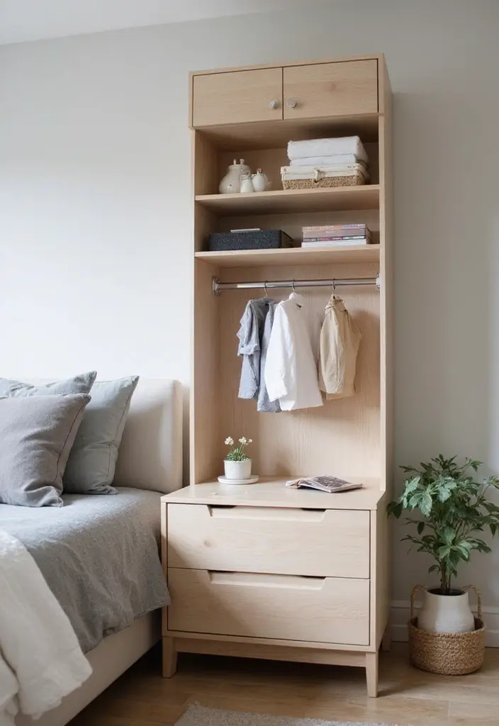 30+ DIY Nightstand Projects You’ll Want in Your Bedroom 25 30+ DIY Nightstand Projects You’ll Want in Your Bedroom - 25. Nightstand with Hanging Storage