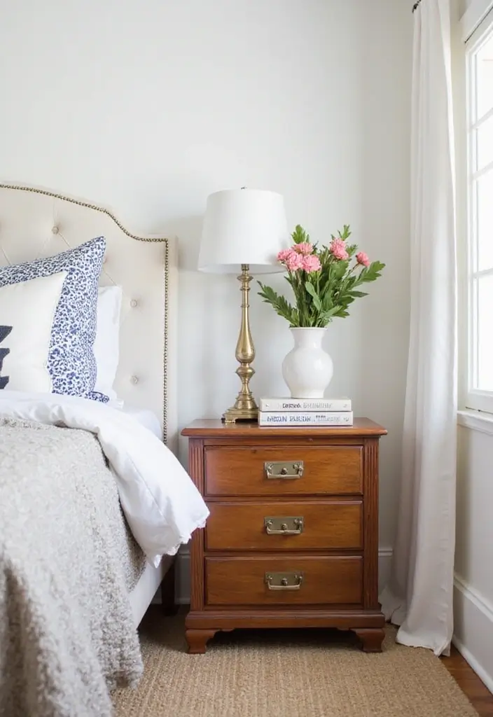 30+ DIY Nightstand Projects You’ll Want in Your Bedroom 26 30+ DIY Nightstand Projects You’ll Want in Your Bedroom - 26. Repurposed Nightstand from a Vanity Table