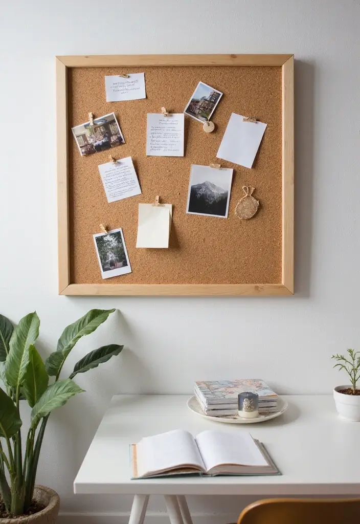 30+ DIY Organization Ideas to Simplify Your Home - 12. Corkboard Organizer