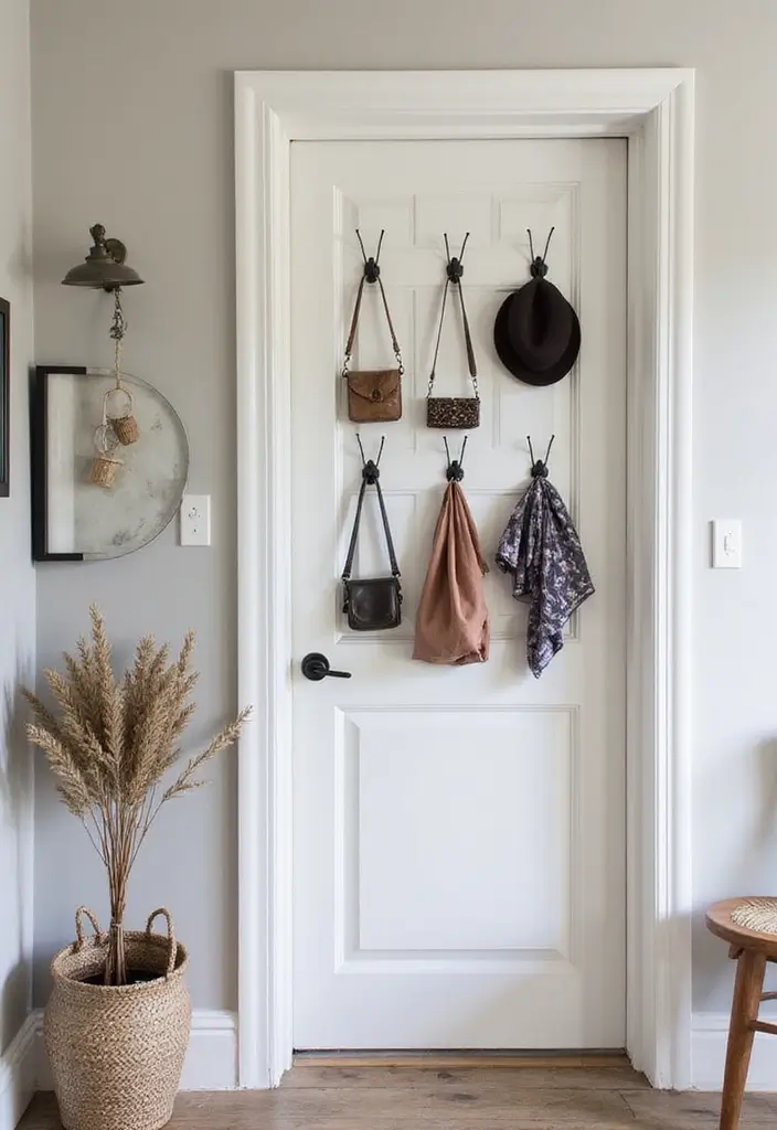 30+ DIY Organization Ideas to Simplify Your Home - 15. Closet Door Hooks