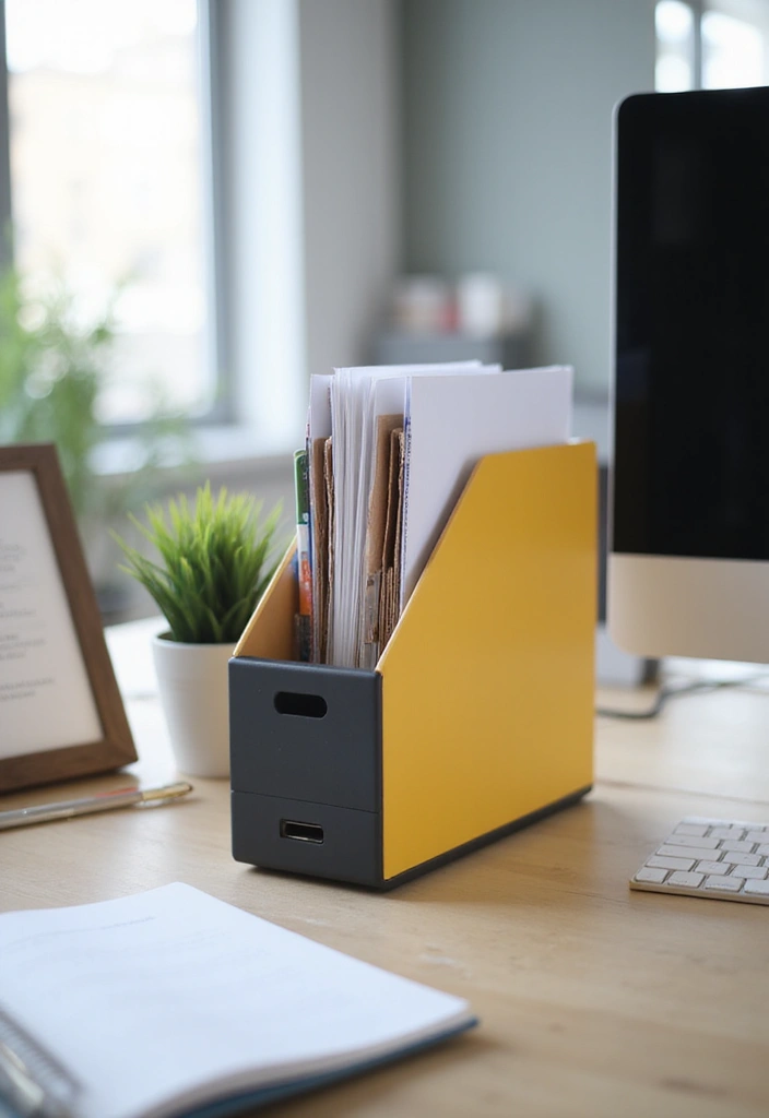 30+ DIY Organization Ideas to Simplify Your Home - 21. Stylish File Organizers